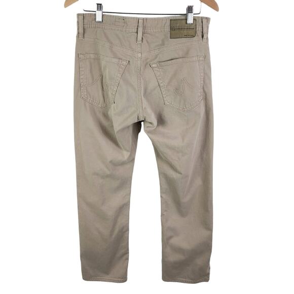 Ag Adriano Goldschmied Straight Pants Men 30X29 Protege Tan Chino Tailored - Picture 2 of 8